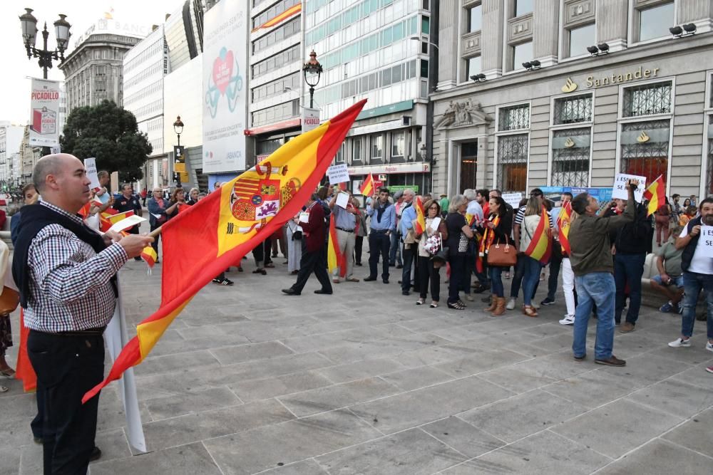 Confrontación en el Obelisco por Cataluña