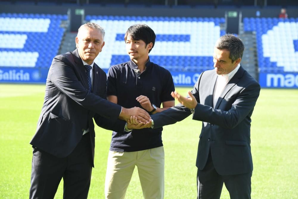 Gaku Shibasaki en A Coruña para jugar en el Dépor