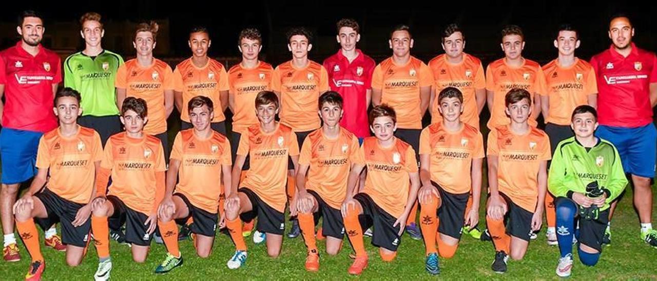 Equipo cadete B que militará el curso próximo en la Primera Regional.