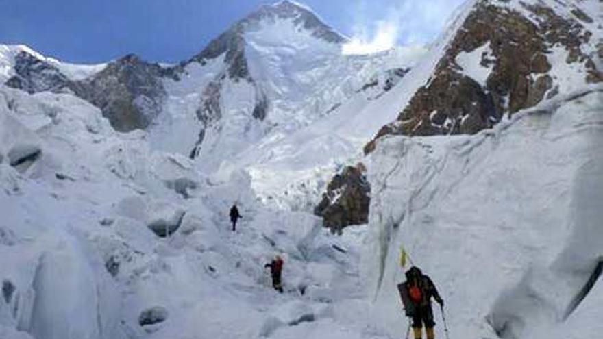 Imagen de los alpinistas el día 16.