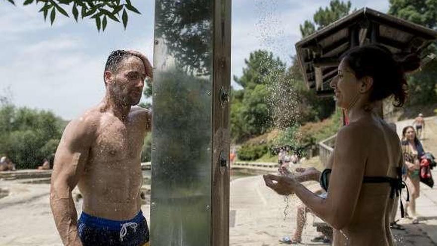 Termas do Muíño, ayer, en Ourense. // Brais Lorenzo