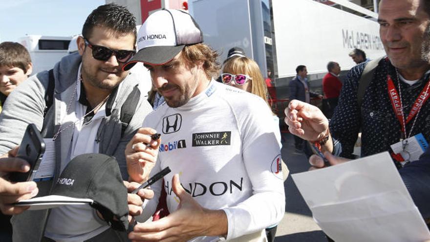 Fernando Alonso, en el circuito de Montmeló