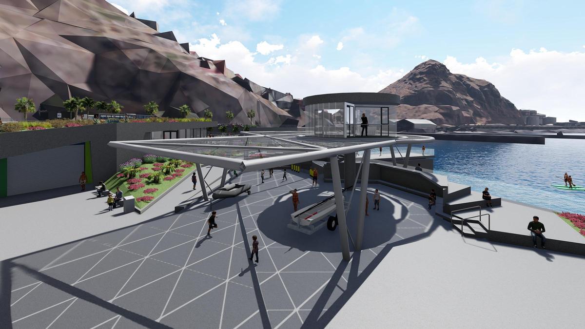 Una de las edificaciones que formarán el nuevo Centro de Deportes del Mar de Tenerife.