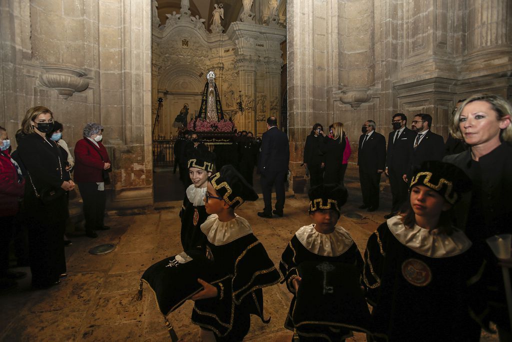 Semana Santa de Lorca 2022: Virgen de la Soledad del Paso Negro, iglesia y procesión