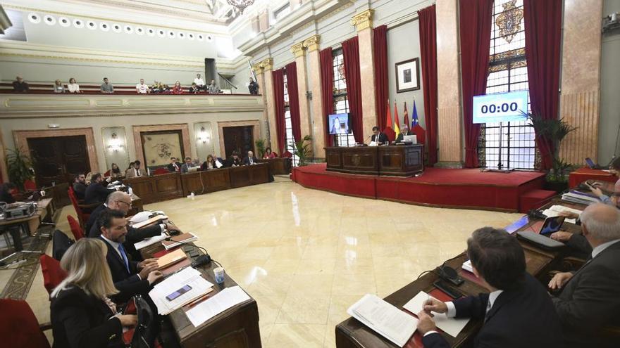 Sesión del Pleno del Ayuntamiento de Murcia, este jueves