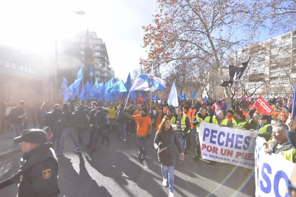 Manifestación de trabajadores de Alcoa en Madrid