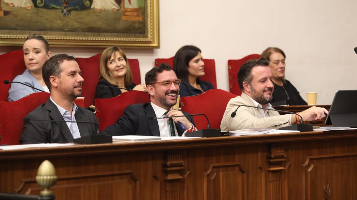 Bancada popular en el pleno del Ayuntamiento de Elche de este martes