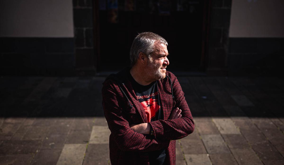 Txowie, el cantante de Las Ratas, en La Laguna.
