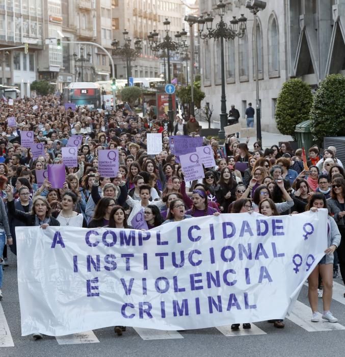 Manifestación en Vigo contra la sentencia de "La Manada"