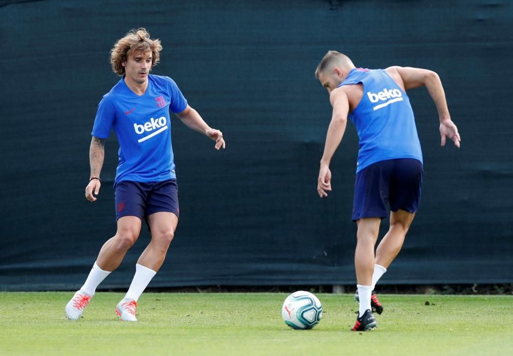 Primer entrenament de la pretemporada del Barça