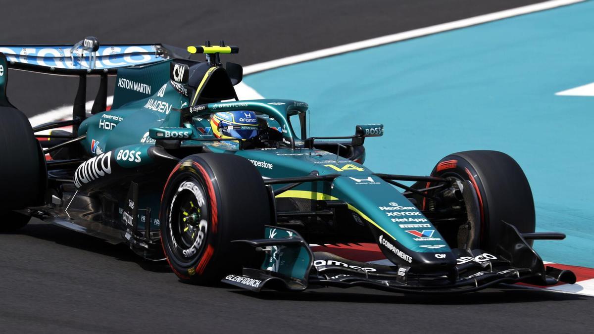 Fernando Alonso en pista