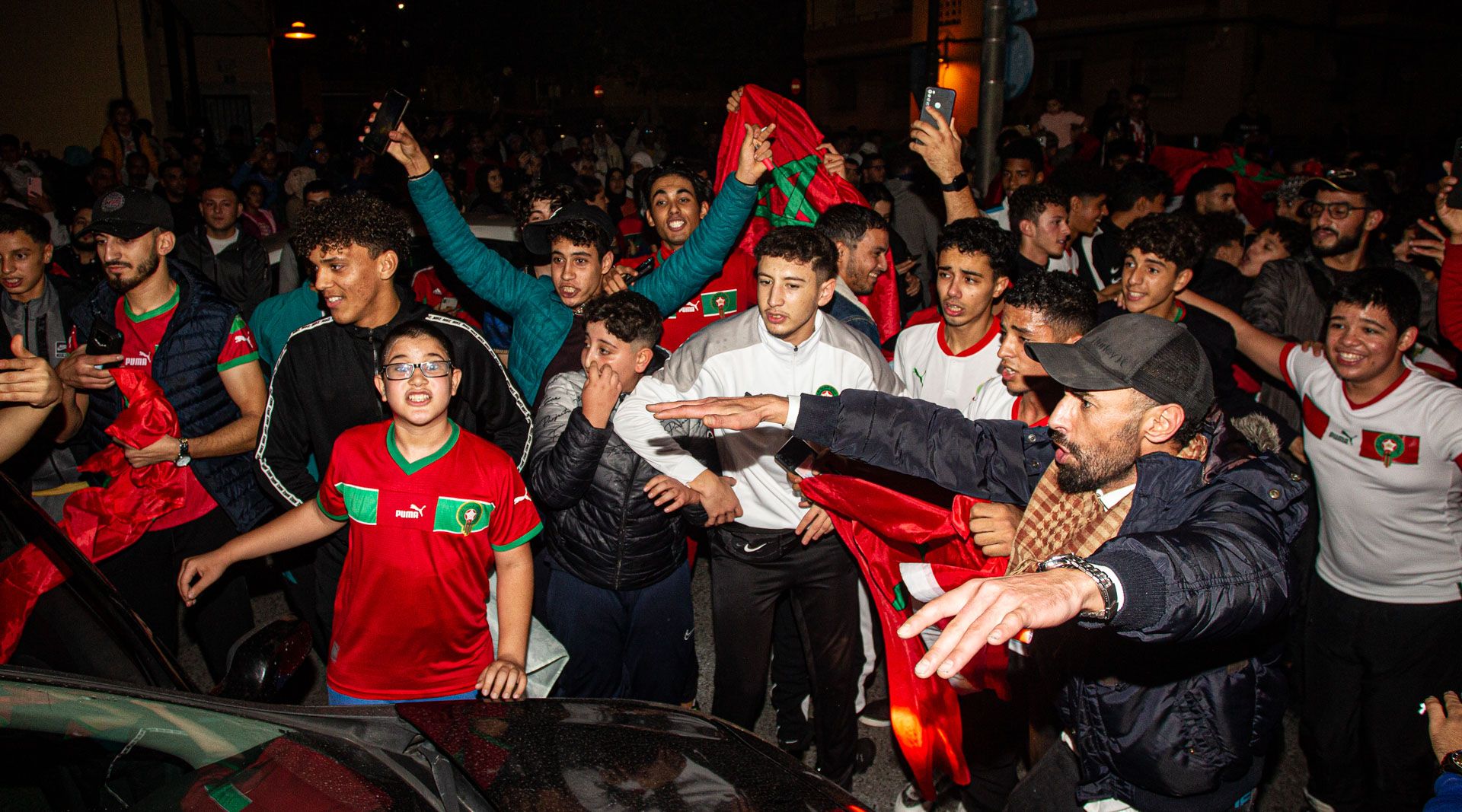 Las imágenes de la celebración en las calles de Alicante tras la victoria de Marruecos