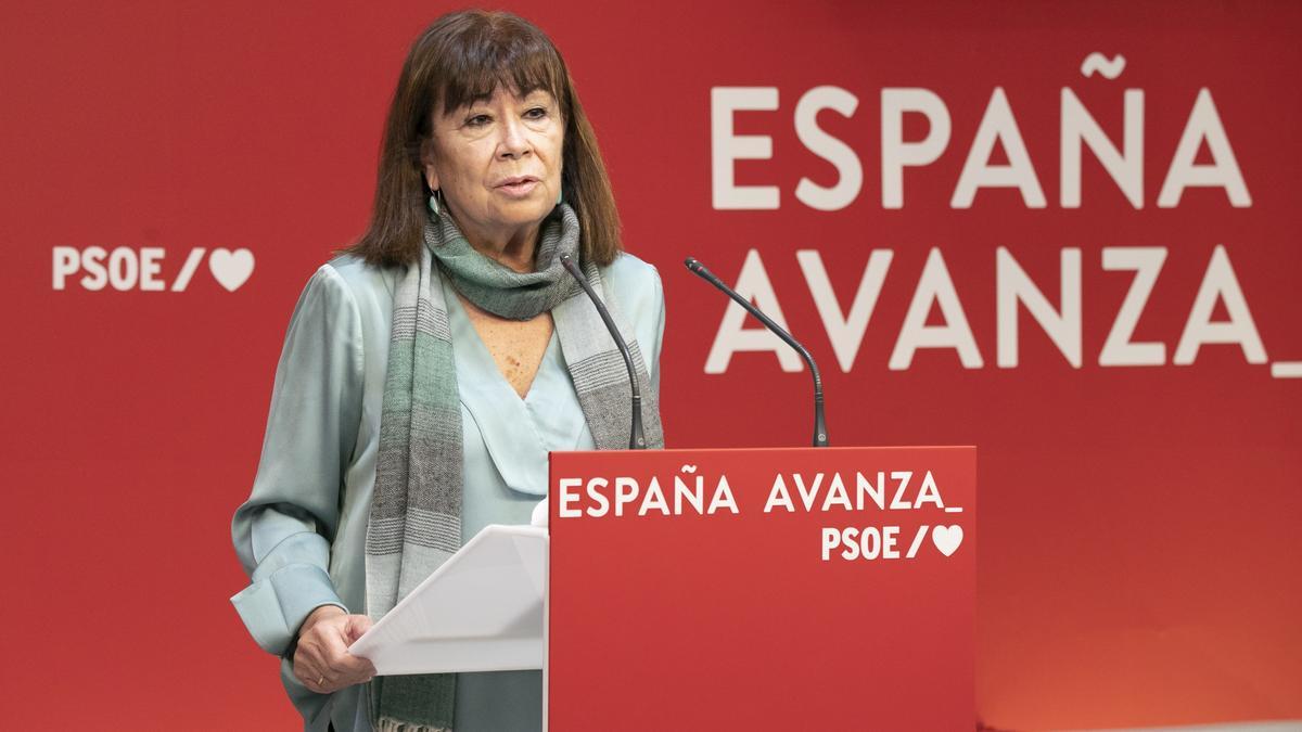 La presidenta del PSOE, Cristina Narbona.