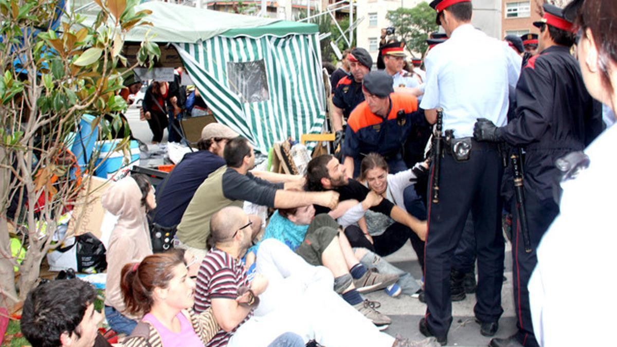 Actuación policial en Lleida