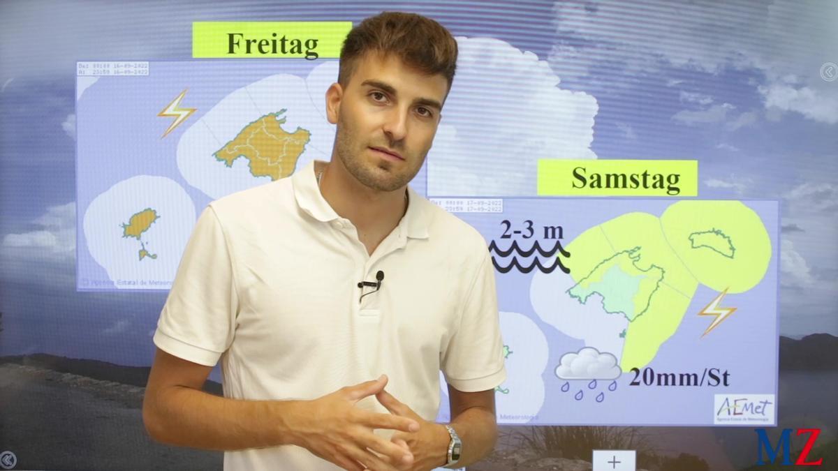 Duncan Wingen bei der Wettervorhersage für das Wochenende vom 16. bis 18. September 2022