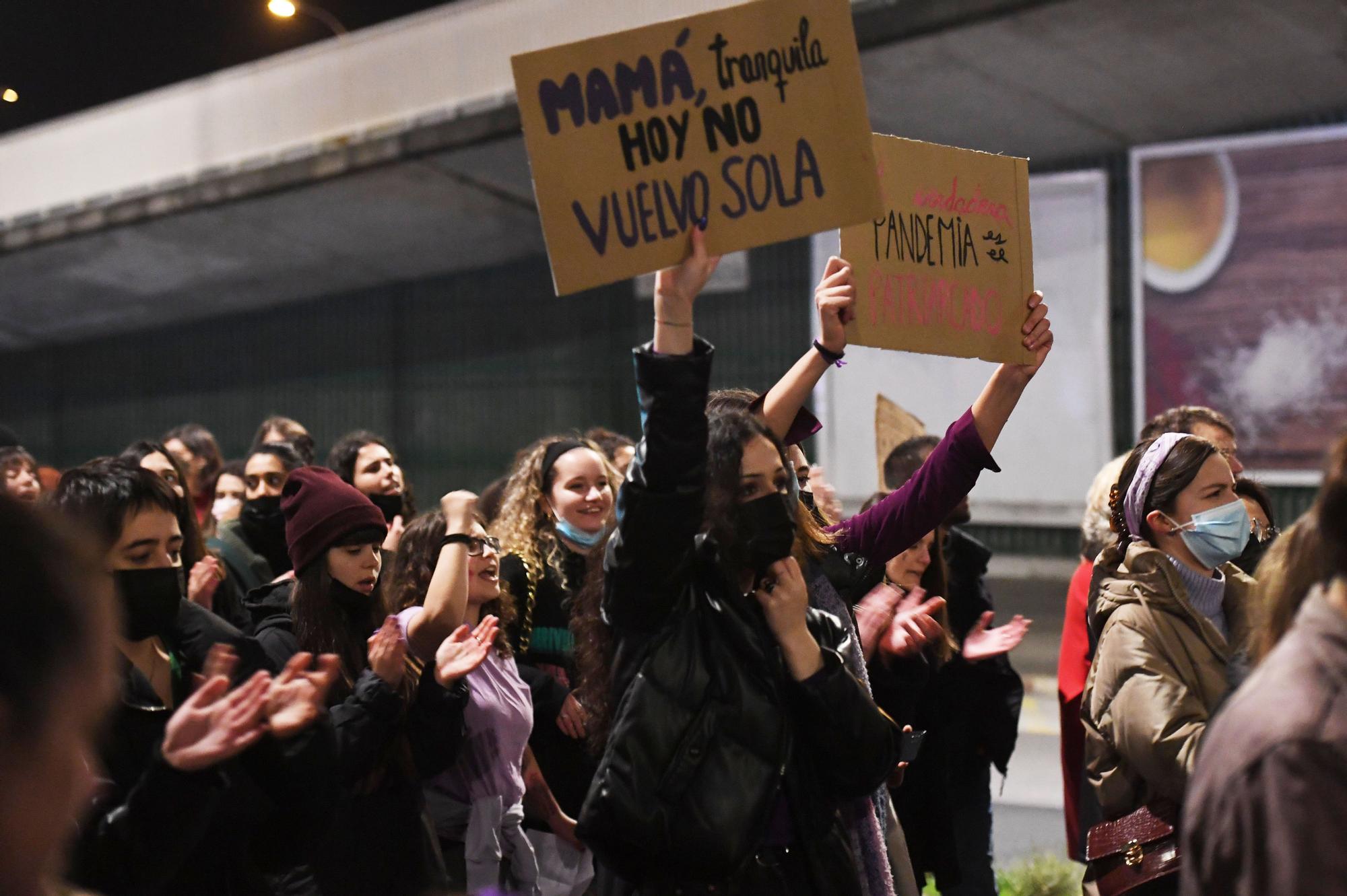 Manifestación por los derechos de la mujer en A Coruña