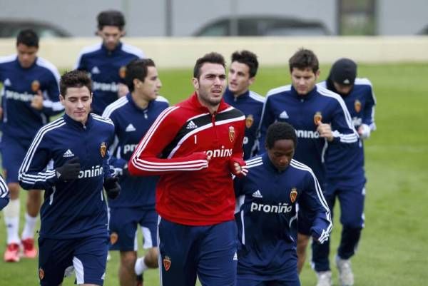 Entrenamiento del lunes del Real Zaragoza