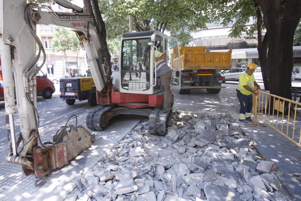 Obres a la cruïlla de Jaume I amb Eiximenis