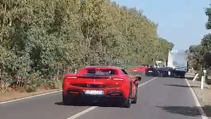 Vídeo del fatal accidente entre un Ferrari, un Lamborghini y una autocaravana