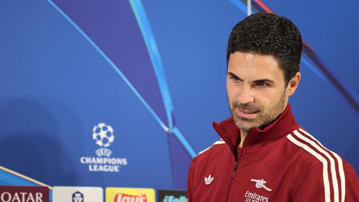 El entrenador del Arsenal, Mikel Arteta, en rueda de prensa