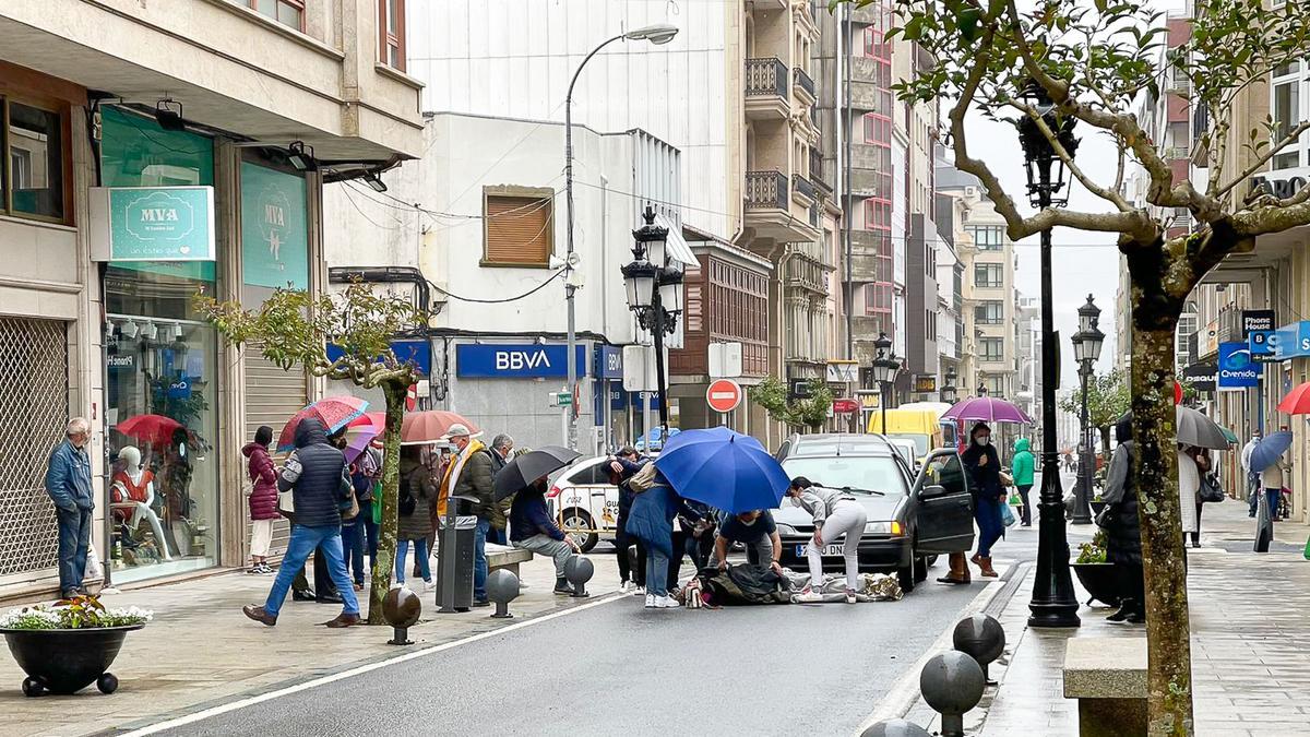 El suceso tuvo lugar en la calle Calvo Sotelo. // Bernabé