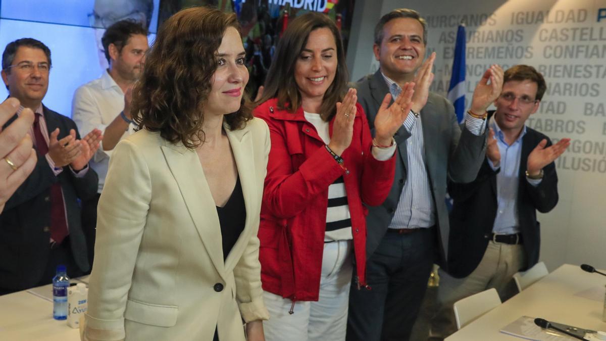 Isabel Díaz Ayuso preside la Junta Directiva del PP de Madrid.