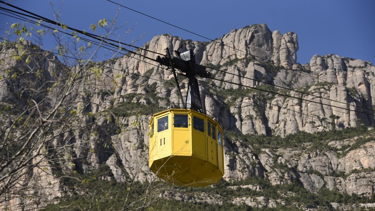 Imatge recurs de l&#039;aeri que duu al Monestir de Montserrat, al Bages