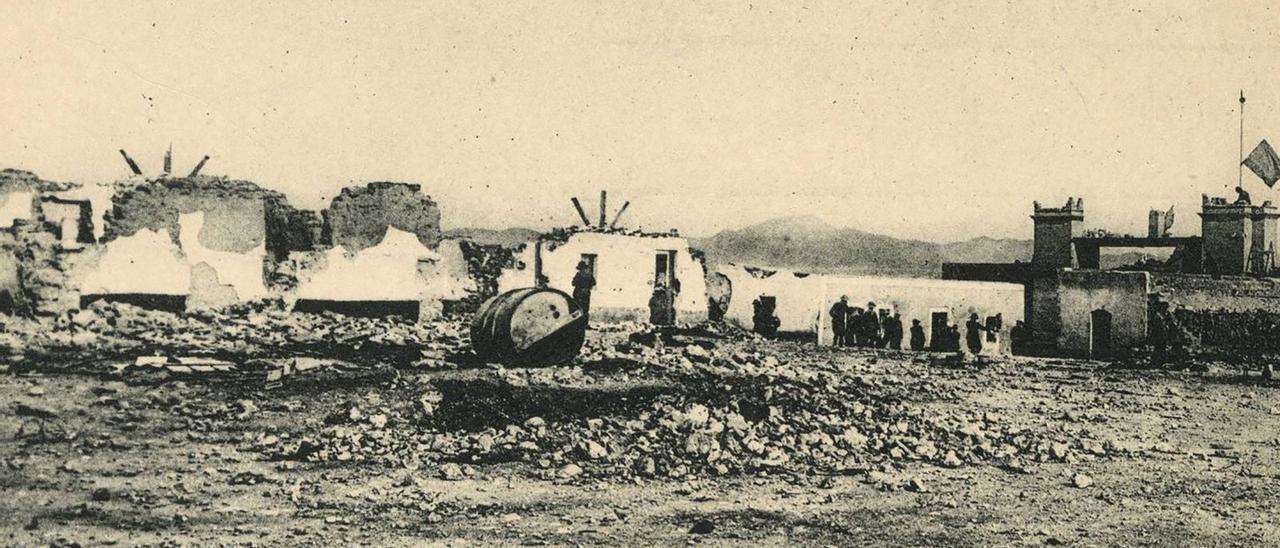 Interior de Monte Arruit, destruido tras el asedio de agosto de 1921.