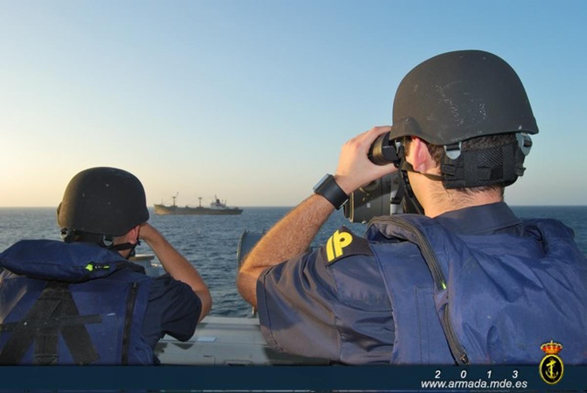 Miembros de la Armada, en un ejercicio.