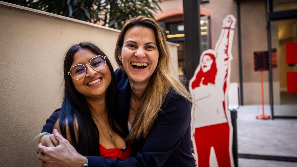 Carolina y Keidi, esta semana en Barcelona.