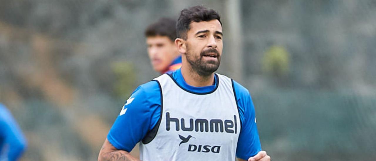 Alberto Jiménez, durante un entrenamiento de esta temporada.