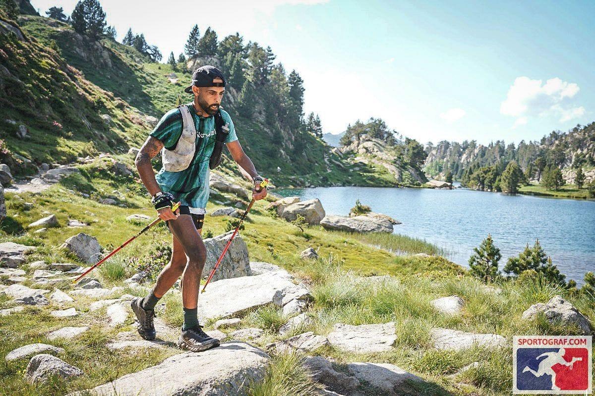 Navin Khatwani, en una carrera de trail.