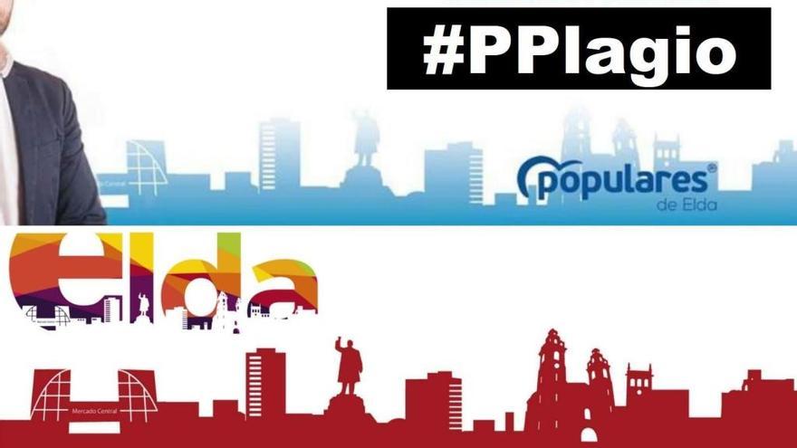 El PSOE denuncia el «plagio» del candidato del PP de la imagen del skyline de Elda