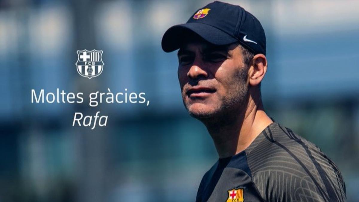La imagen con la que el Barça anuncia el adiós de Rafa Márquez del filial azulgrana.