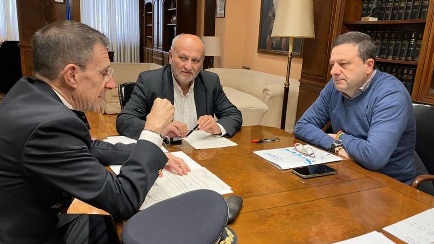 Díaz, Losada y Campos, durante su reunión.