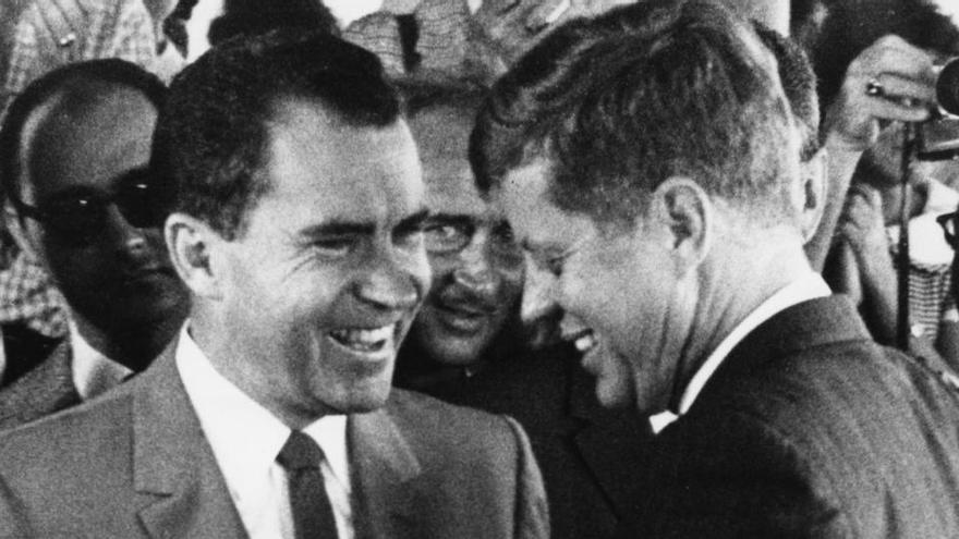 Una imagen de Richard Nixon y John F. Kennedy.