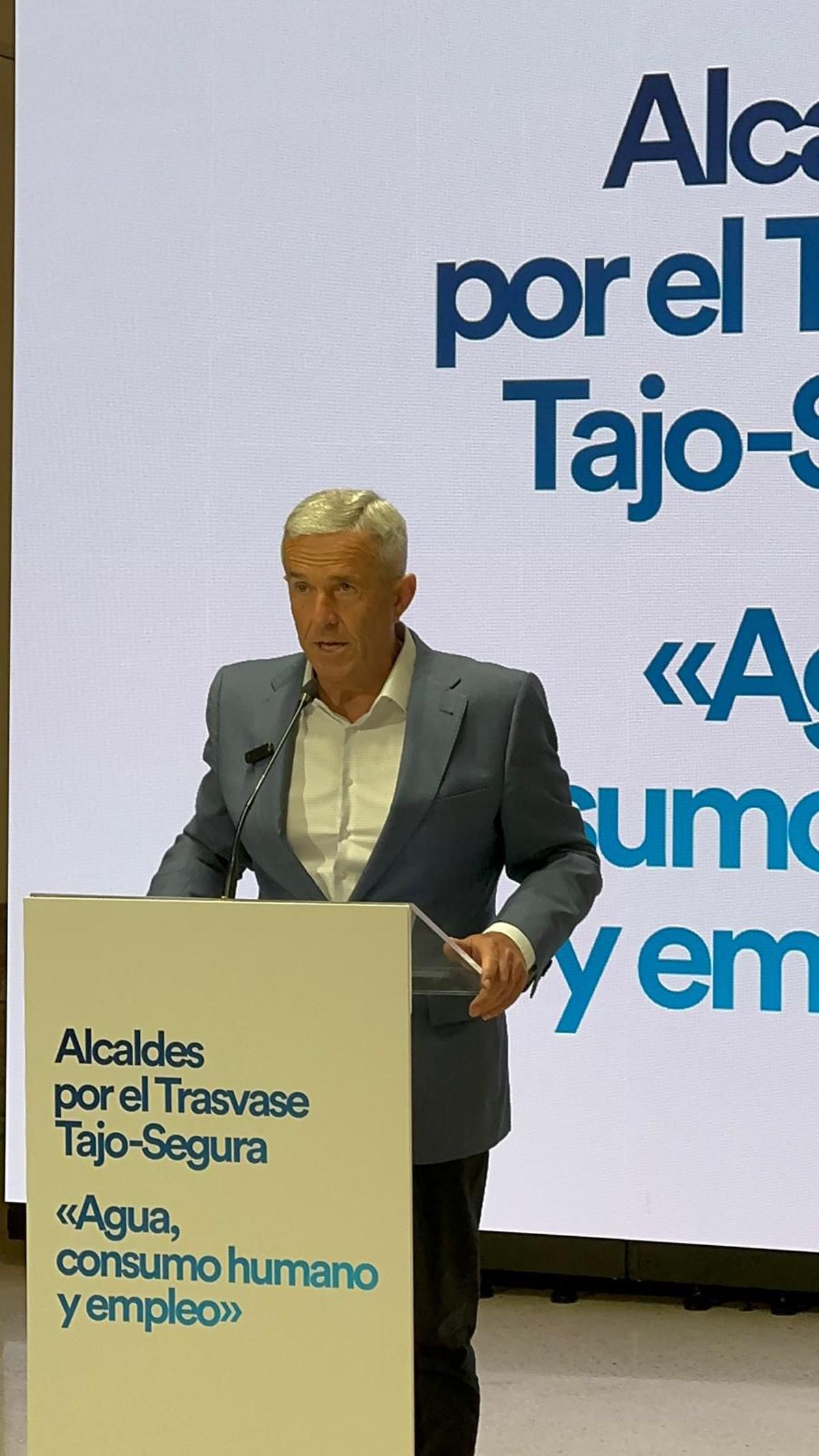 José María Pérez Sánchez, en un acto en defensa del trasvase Tajo-Segura