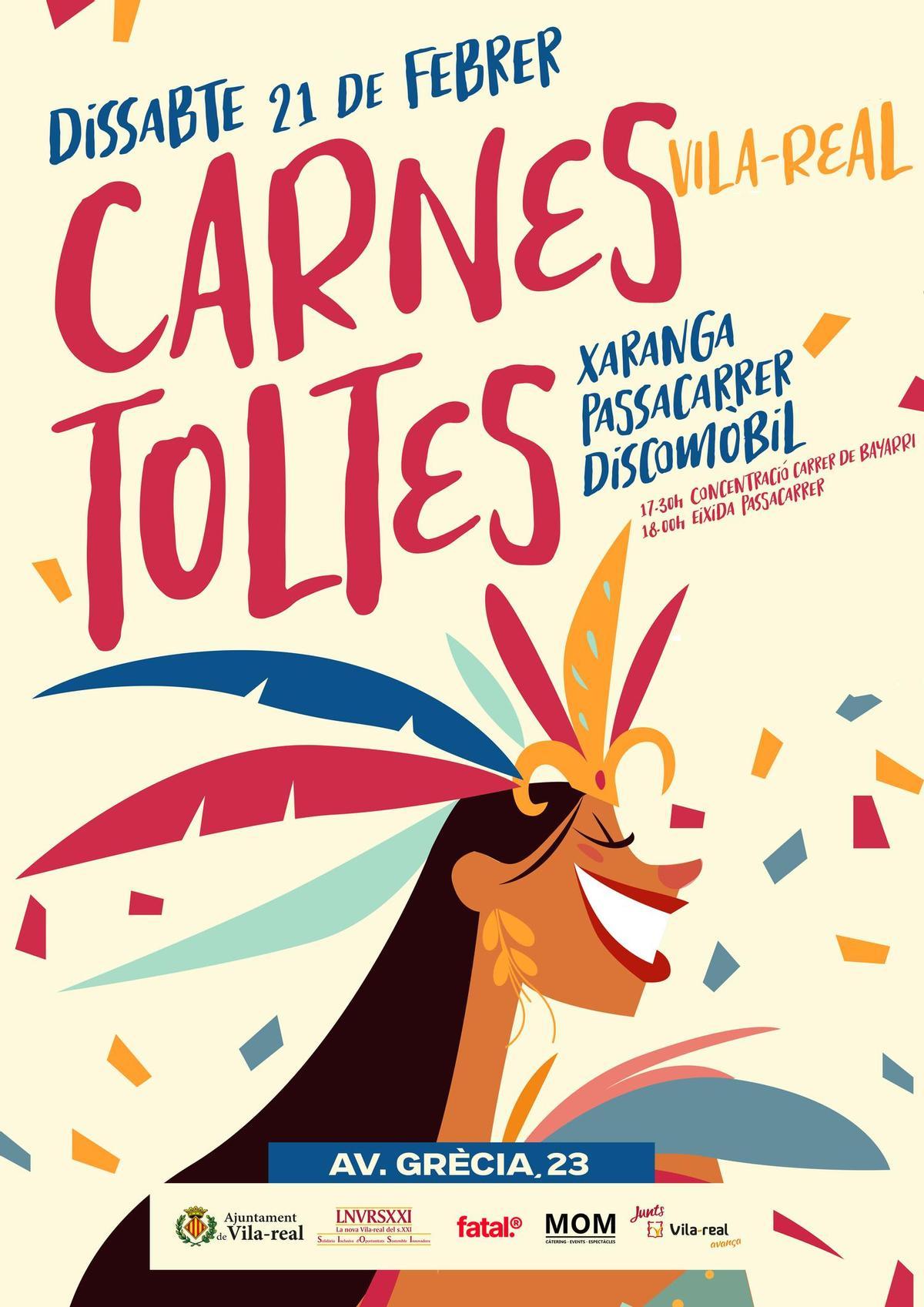 Imagen del cartel anunciador del Carnaval de Vila-real del 2026.