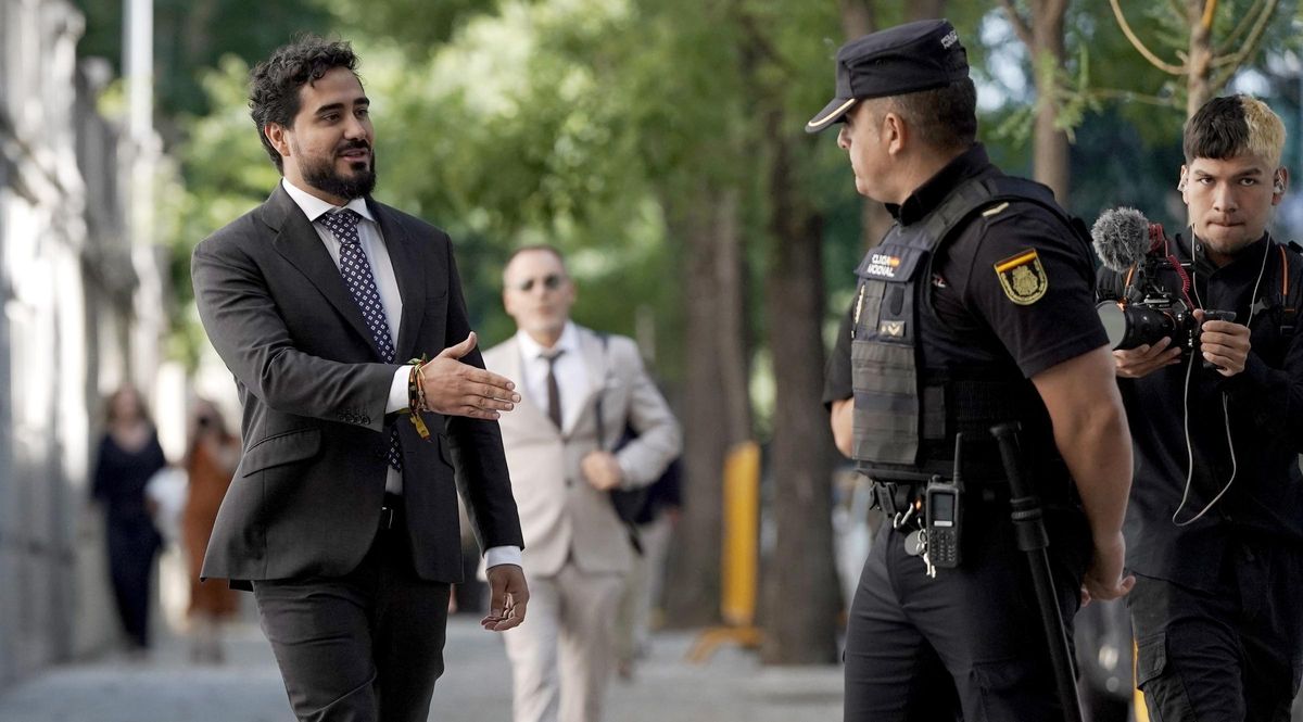 Alvise Pérez, a la llegada al Tribunal Supremo.