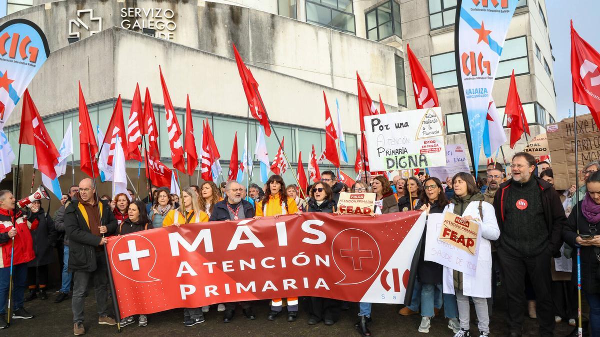 Concentración este miércoles ante la Consellería de Sanidade.