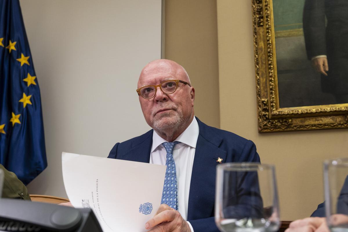 El excomisario José Manuel Villarejo, en el Congreso.