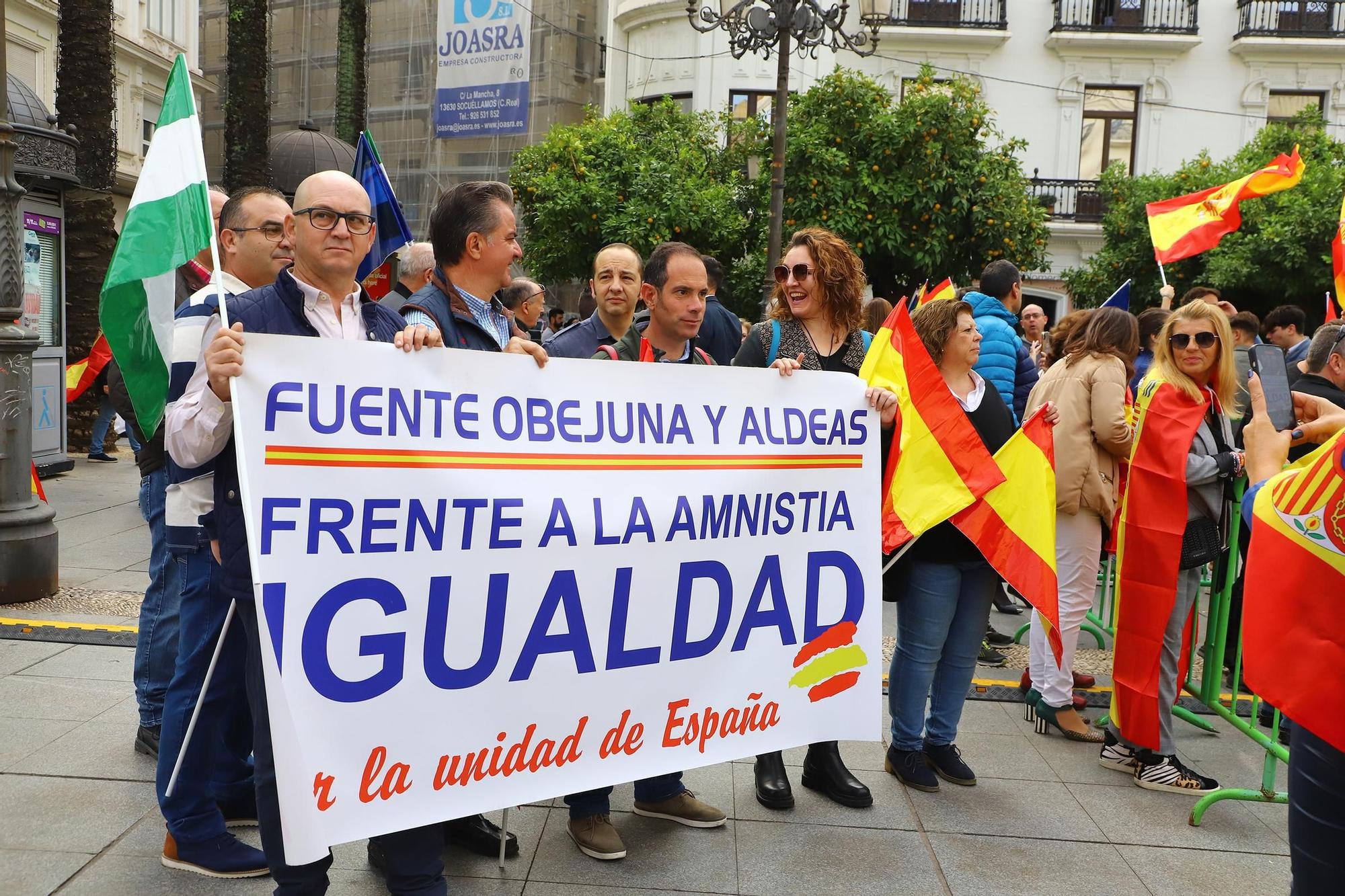 El PP de Córdoba congrega en Las Tendillas a miles de personas contra la amnistía