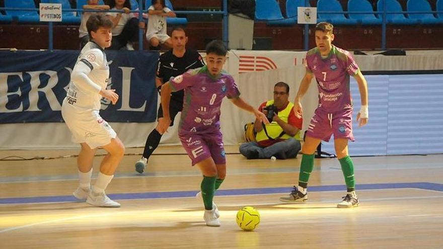 Un instante del primer partido disputado por el Málaga FS en esta final por el ascenso.
