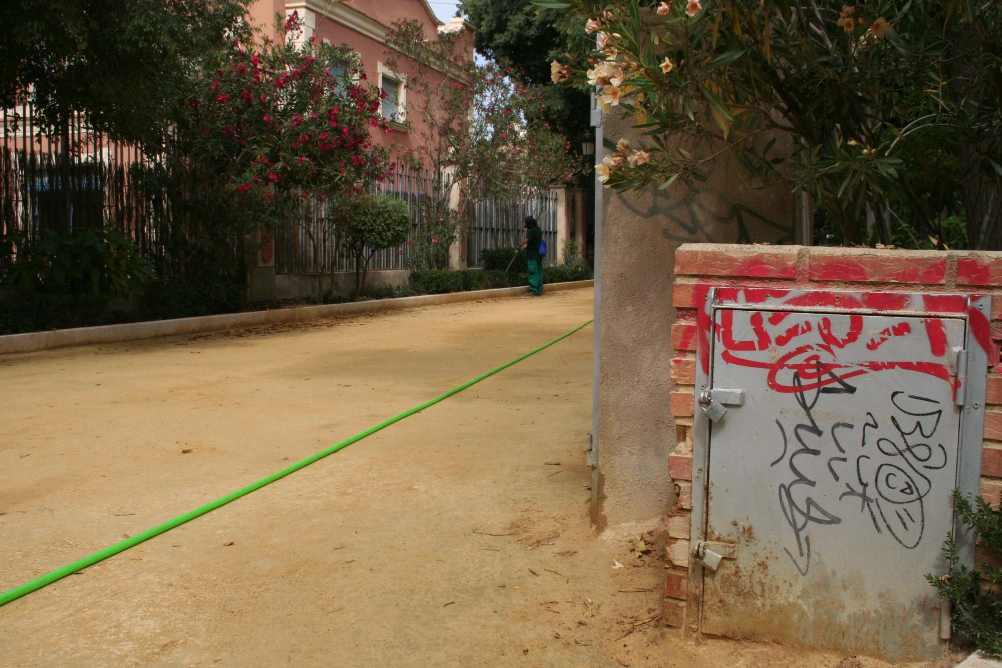 Actos vandálicos en la Alamedas, Lorca