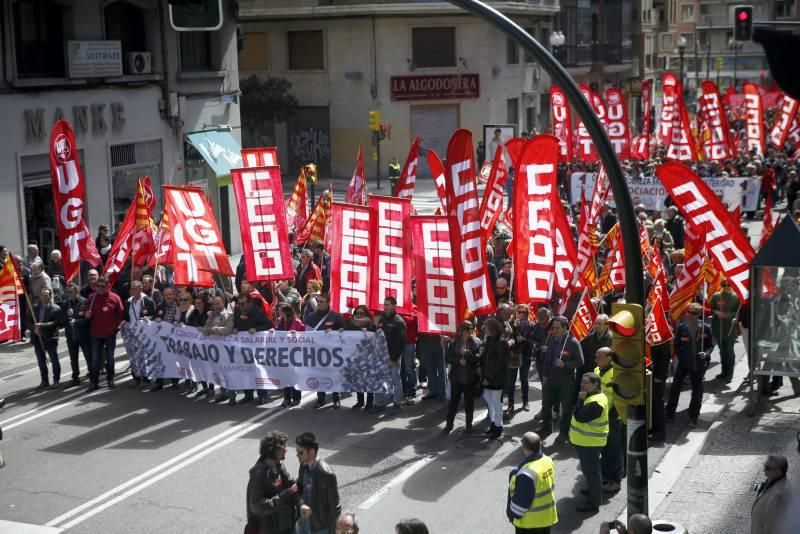 Escenas del Día del Trabajador en Zaragoza