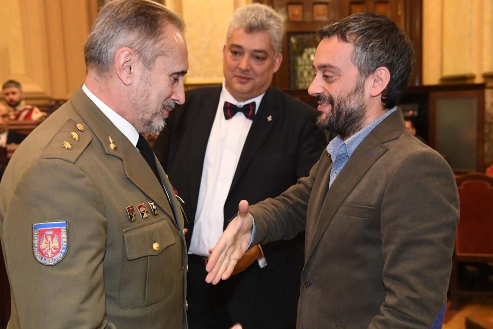 Entrega de las medallas por la batalla de Elviña