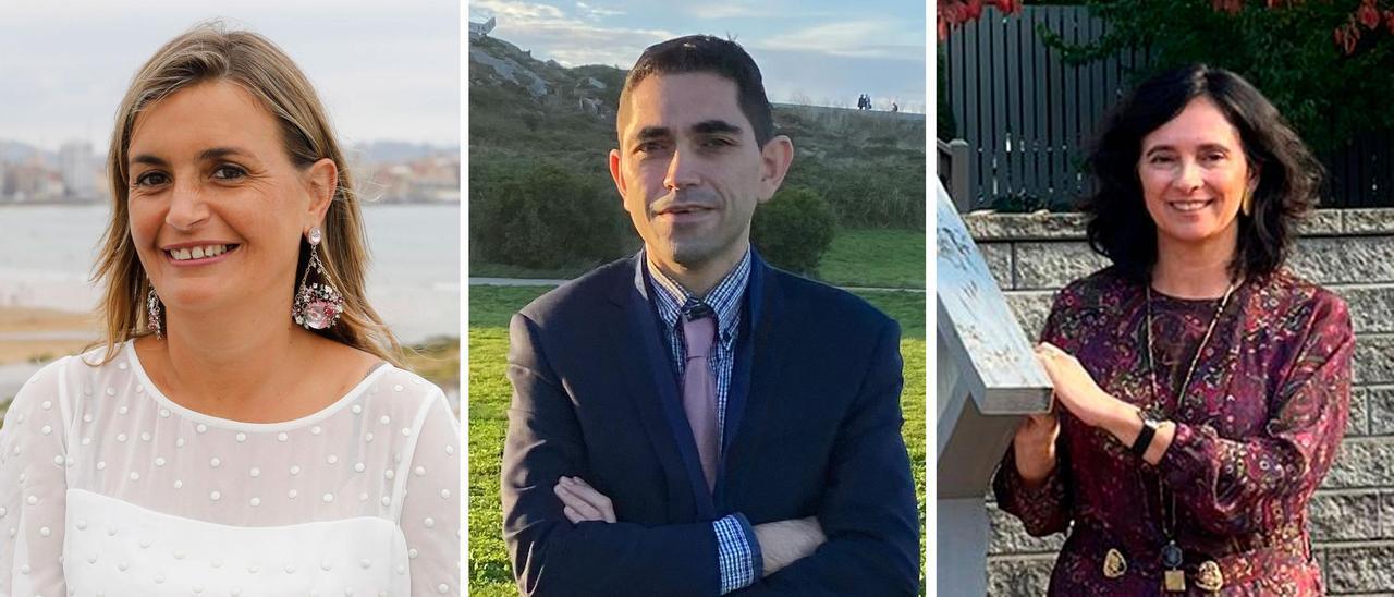 De izquierda a derecha, Marián González Rúa, Javier García Amez y Cristina Valdés.