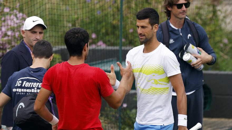 Alcaraz se crece en la hierba y reta a Djokovic en su jardín: &quot;Soy uno de los favoritos para ganar Wimbledon&quot;