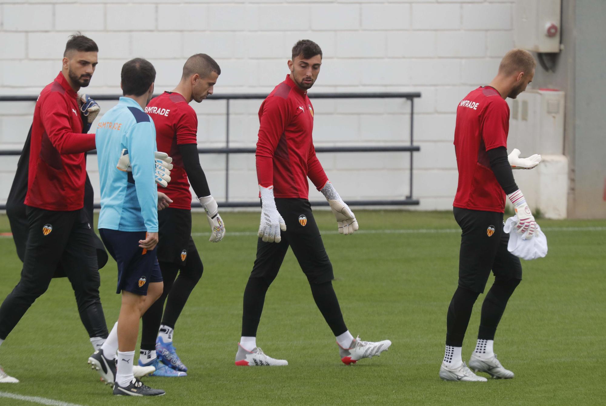 Entrenamiento del Valencia antes del encuentro frente al Mallorca