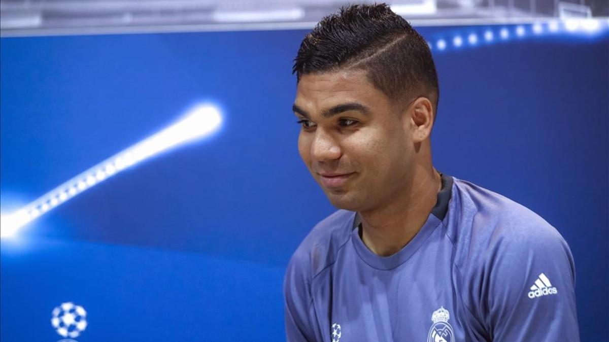 Casemiro fue el jugador del Real Madrid que habló ante la prensa